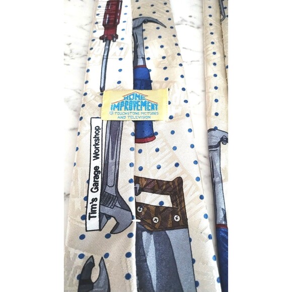 Vintage Home Improvement Tool Time Tim Allen Neck Tie Tim's Garage Workshop - Picture 5 of 5